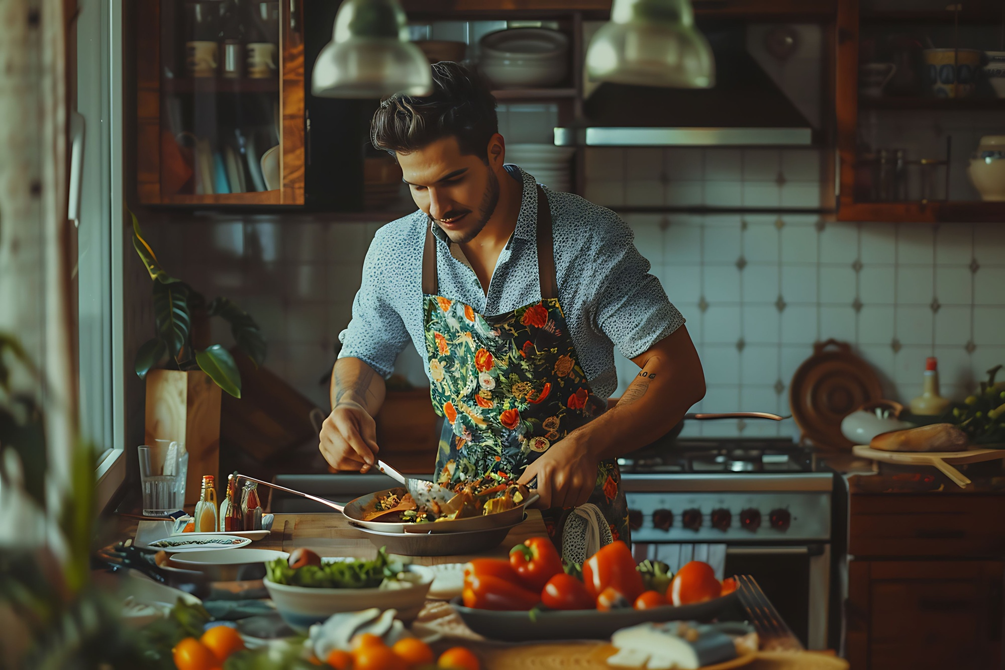 Multiple dishes from different chefs