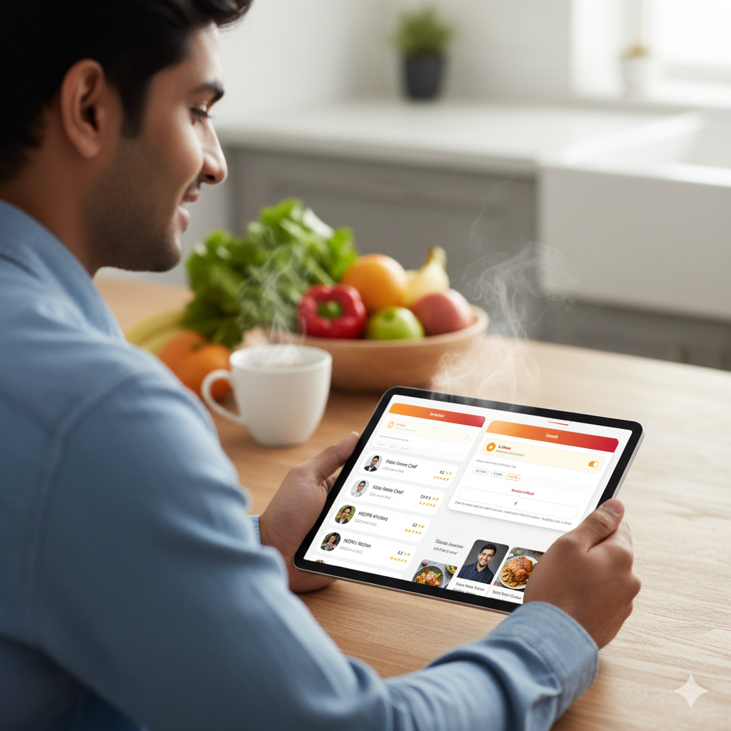 Chef preparing meals
